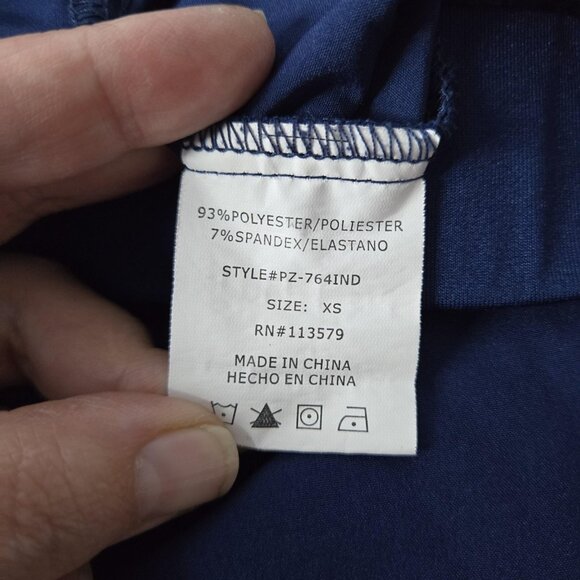 Zinnia Pants Womens XS Navy Blue Wide Leg Stretch Drawstring Pockets Comfort - Picture 6 of 11